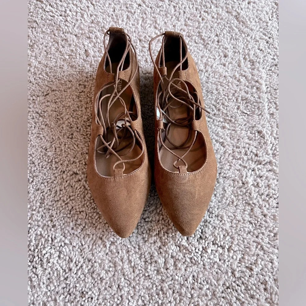 Mossimo Supply Brown flat lace up shoes size US 6.5 NWOB
